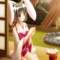 девочка-зайчик в кимоно